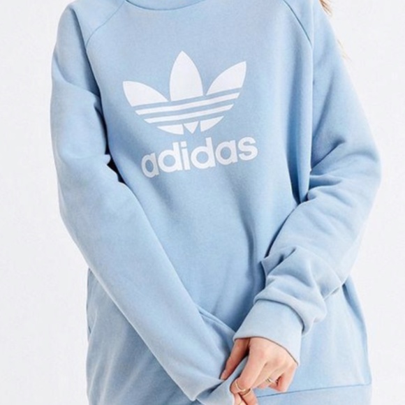 pastel blue adidas hoodie